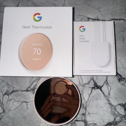 Google nest thermostat rose - google,